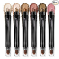 LUXAZA PRO BROWN NEUTRAL Eyeshadow Stick Makeup 6PCS Set, Metallic Shimmer Matte Cream Eye Shadow Eyeliner Brightener Pencil Crayon - BROWN NEUTRAL