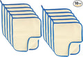10Pcs Wash Cloths, Blue Frame Exfoliating Washcloth, Face & Body Scrubber, Cotton & Nylon Material