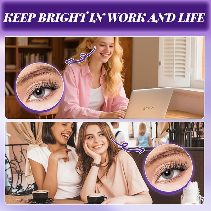 B&Q Wispy Lash Clusters Kit, Natural 06, Individual False Eyelashes Extension Set, Undetectable Natural Look for Effortless Day-to-Night Beauty, from Office Elegance to Date Night Glamour(8-16mix)