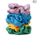 Satin Scrunchies for Women – 8PCS Dopamine Bright Silk Hair Ties – No Crease, Frizz-Free, Vibrant & Energetic Hair Bands for Thick & Thin Hair, Bold Hair Accessories Gifts