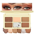 KYDA 6 Colors Eyeshadow Palette, Netural Nude Brown with Matte and Shimmer Shades, Long Wear Rich Pigment, Blendable Lightweight Formula, Travel Friendly Mini Makeup Palette, Cruelty Free