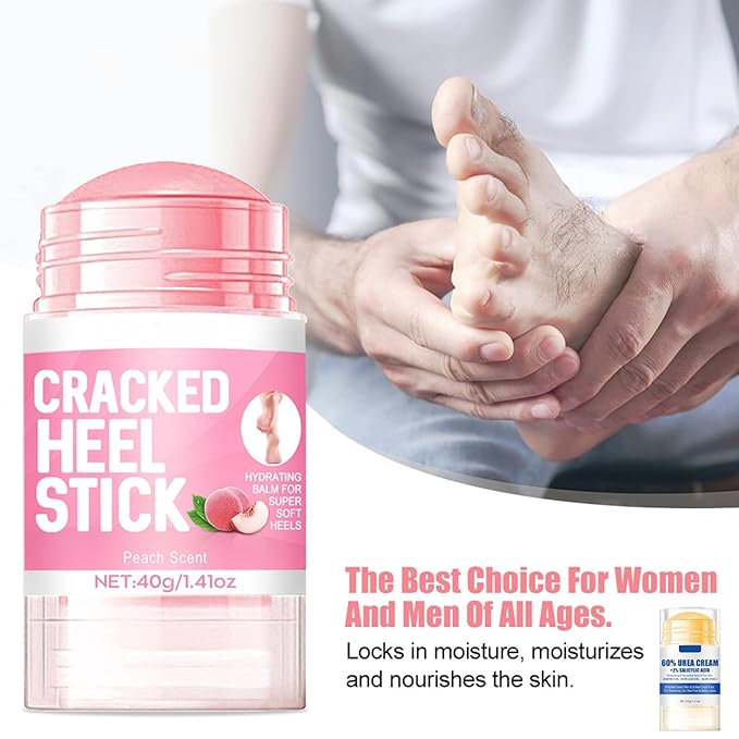 2pcs 60% Urea Hydrating and Anti-Cracking Foot Cream, Moisturising and Relieves Cracking and Dryness Foot Cream for Dry Cracked Feet And Hands（aloe + peach）
