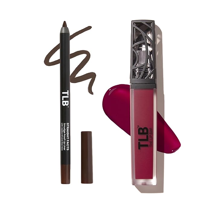 The Lip Bar Rich Auntie Liquid Matte Lipstick + Straight Facts Lip Liner
