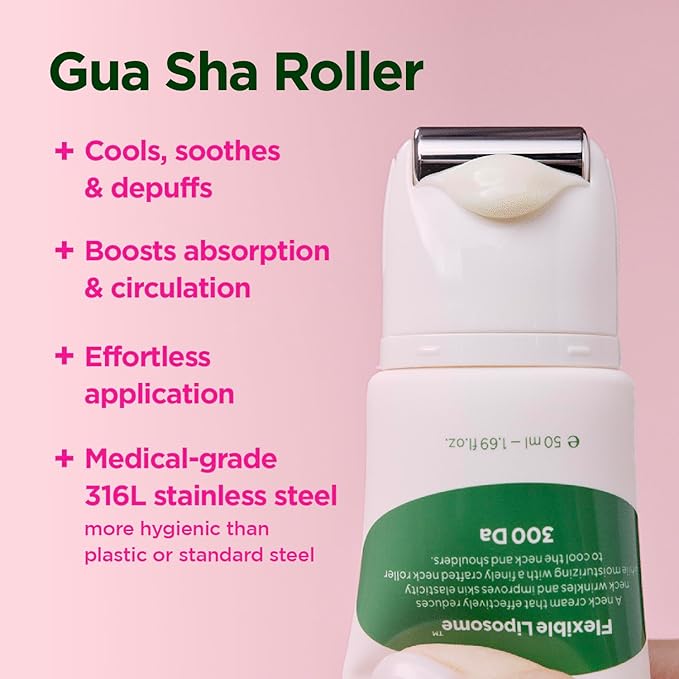 CKD Retino Collagen Gua Sha Neck Cream – Tightening, Lifting & Firming Moisturizer for Turkey Neck & Wrinkle Care, Multi-Use for Face & Décolleté, Anti-Aging Care, Korean Skincare, 1.69 fl oz