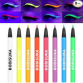 BOBISUKA 8 Colors UV Neon Liquid Eyeliner Set, Matte Colored Eyeliners Pen, Colorful Waterproof Smudge-proof Pigmented Graphic Liners, Delineadores de Colores Para Ojos Eye Makeup Gift Kit