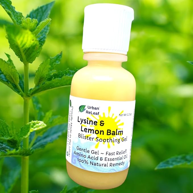 Urban ReLeaf Lysine & Lemon Balm Blister Soothing Gel! Fast Drying, 100% Natural Help!