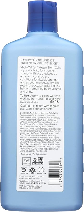 Andalou Naturals Argan Stem Cell Age Defying Conditioner, 11.5 Ounce
