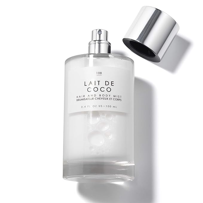 Le Monde Gourmand Lait de Coco Hair & Body Mist for Women, Coconut Hair Perfume & Body Spray, Creamy Coconut Vanilla Bergamot Scent, Vegan & Cruelty Free, 3.4 fl oz (100 ml)