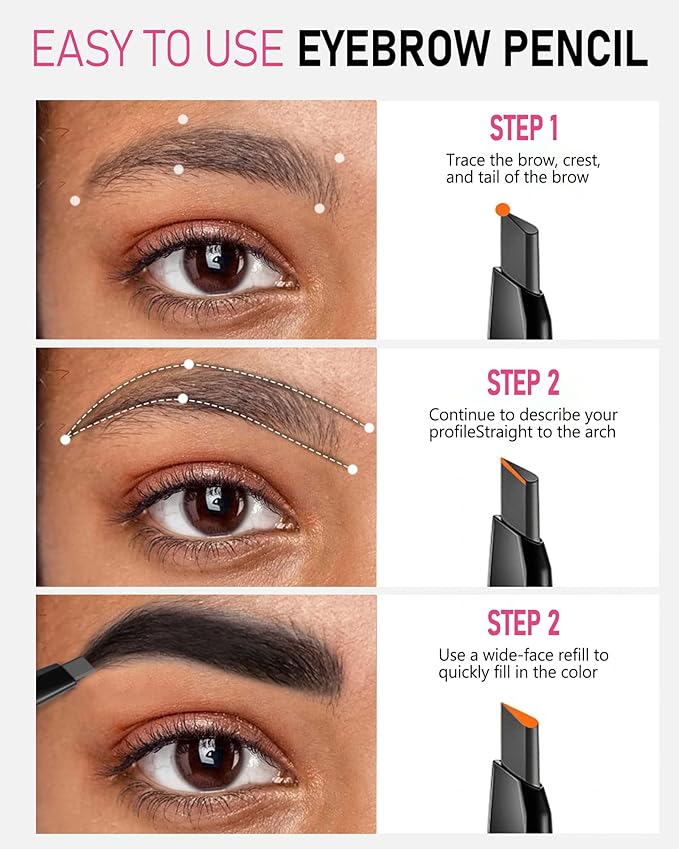 Yfulfill Black Eyebrow Pencil - Women's Waterproof Brow Pencils