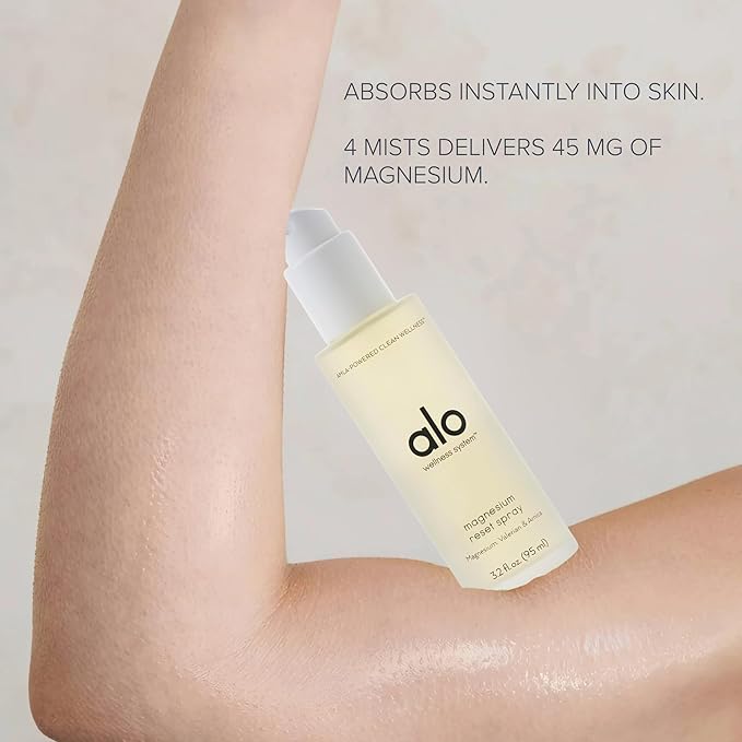 ALO Magnesium Oil Spray | Sleep, Stress & Anxiety Relief + Muscle Recovery | Fast-Absorbing Magnesium with Valerian Root, Arnica & Essential Oils | Non-Sticky Body & Pillow Mist | 3.2 oz