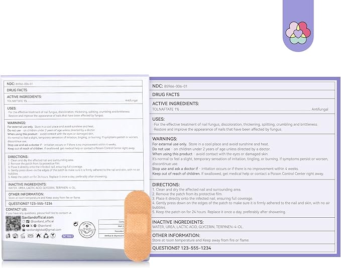 SAVILAND Extra Strength Fungal Nail Patches FSA-HSA: 96 Patch 8H Overnight Repair 1% Tolnaftate Toenail Treatment Nighttime Nail Renewal Restores Damaged Nails Discolored Thick Yellow