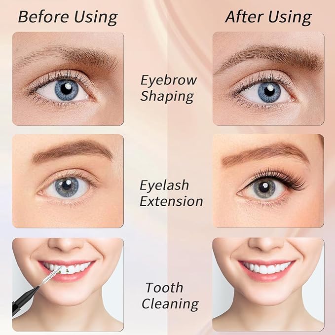 20 Pcs Micro Eyebrow Brush, Eyebrow Spoolie Brow Lamination Brush Spoolies for Eyebrows Eyelash Brushes Lash Lift Tool for Eyebrows and Eyelashes Extensions, Black
