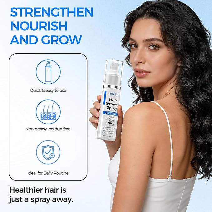 Hair Growth Spray for Thicker Longer Hair -Batana Oil & Thuja Extract Scalp Serum for Thinning &Loss Support - Volumizing Treatment for women & Men,Non-Greasy, 2 fl oz