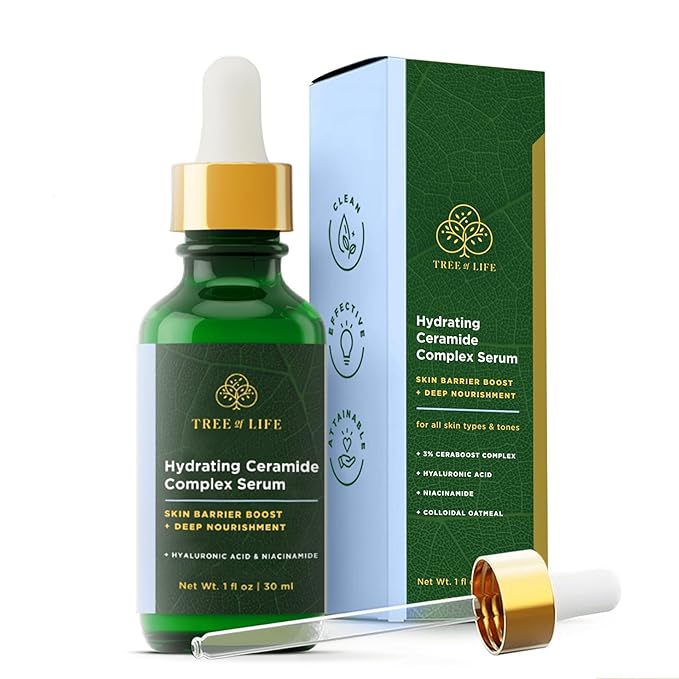 Ceramide Complex Serum – Hydrating Facial Serum with Hyaluronic Acid, Niacinamide & Lipids – Strengthens Skin Barrier, Moisturizes & Smooths Skin – Face Serum 1 Fl Oz