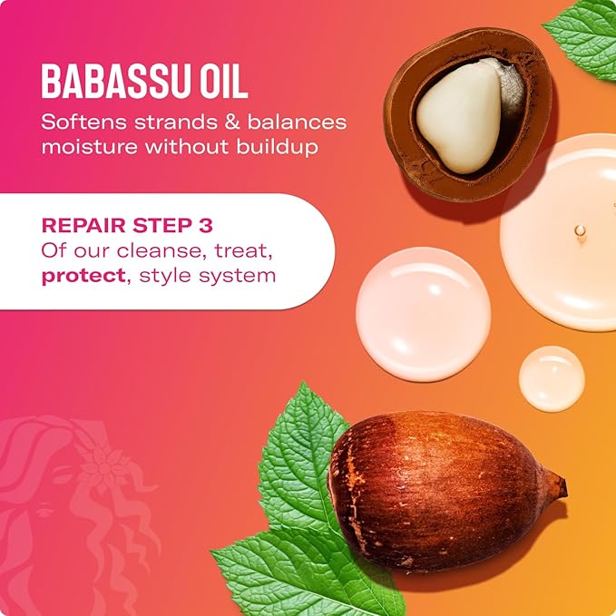 Mielle Organics Babassu & Mint Damage Repair Bond Treatment for Chemical and Heat Damaged Hair, 5.5 Ounce