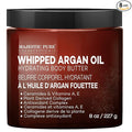 MAJESTIC PURE Whipped Argan Oil Body Butter for Women & Men - With Ceramides, Vitamin E & A & Vegan Collagen - For Skin, Face, & Appearance of Wrinkles & Fine Lines - 8oz
