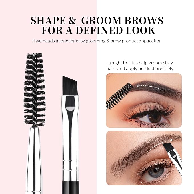 DUcare Eye Makeup Brush Set, 6 Pcs Professional Eyeshadow Blending Makeup Brushes for Concealer Eyebrows Eyeliner, Soft Hairs & Wood Handle