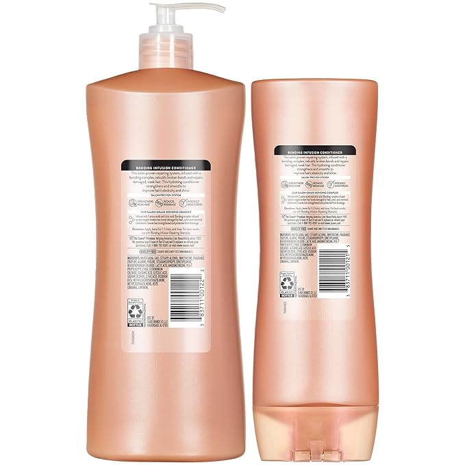 Suave Bonding Infusion Repairing Conditioner 2-Size Bundle, Intense Moisture Restores Shine & Resilience to Weak, Damaged Hair