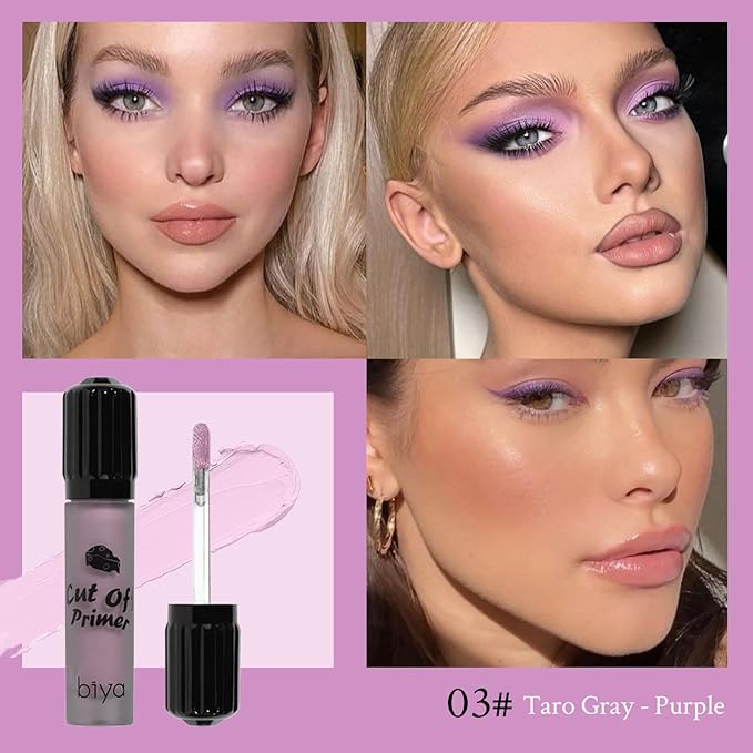 Liquid Eyeshadow, Long-Lasting Matte/Pearlescent eyeshadow, Cut Crease Eyeshadow Gel, High-Pigmented for Bold Eye Makeup, for day-to-night transitions (Mauve Purple, Matte)