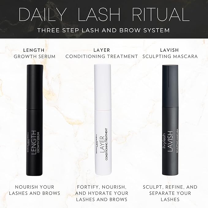 Sarah Maxwell Beauty - DAILY LASH RITUAL Three-Step Lash + Brow System | Vegan, Cruelty-Free, Clean Beauty Lash Treatments