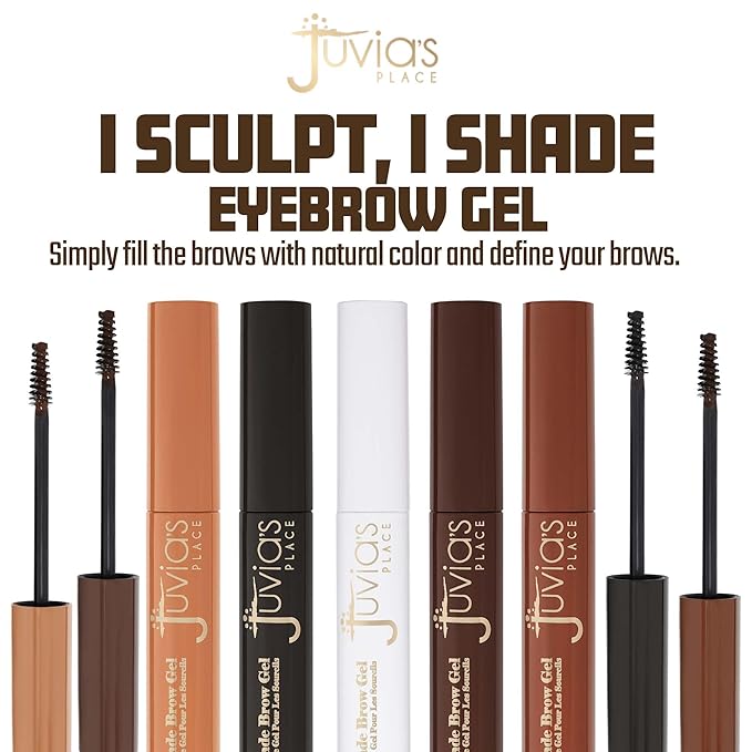 Juvia's Place iSculpt, iShade Eyebrow Gel Ebony - Afterproof, Makeup Enhancer, Filler, Eyebrow Tinted Brow, Advanced Definer