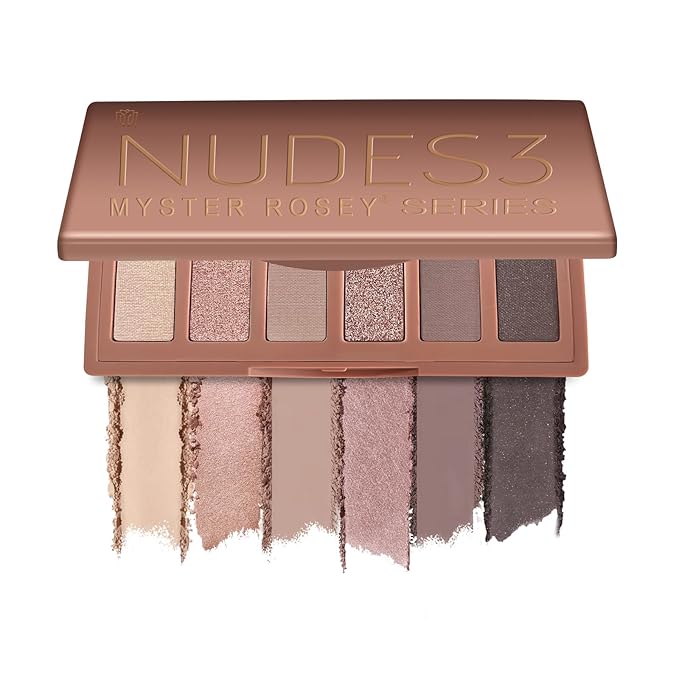 MYSTER ROSEY Nudes Series Mini Eyeshadow Palette, Velvety Matte Finish, 6 Nude Taupe & Brown Neutral Eye Shadows, Travel Friendly Size, Vegan, Cruelty-free,Long-lasting