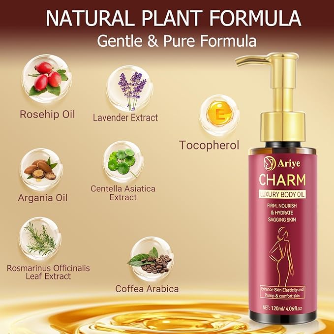Body Firming Oil,Luxury After Shower Body Oil for Women,Glow-Remedy Skin Tightening & Hydrating Serum,Non-Greasy Glow Moisturizer for Dry Skin,Arms,Legs,Stomach & Body-4.06 Fl Oz (2 Pack)