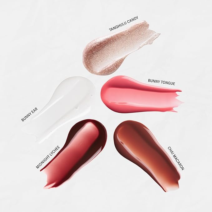 Sacheu Lip Elixir Nourishing and Hydrating Lipgloss — Moisturizing Plumping Lip Gloss Enriched with Collagen, Non-Sticky Lip Color Smooth High-Shine Finish, Vegan & Cruelty-Free, Tanghulu Candy