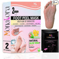 Foot Peel Mask for Dry, Cracked Heels – Exfoliating Callus Remover with Natural Fruit Extracts – Baby Soft Feet in 1 Week – 2 Packs | Rose Scent