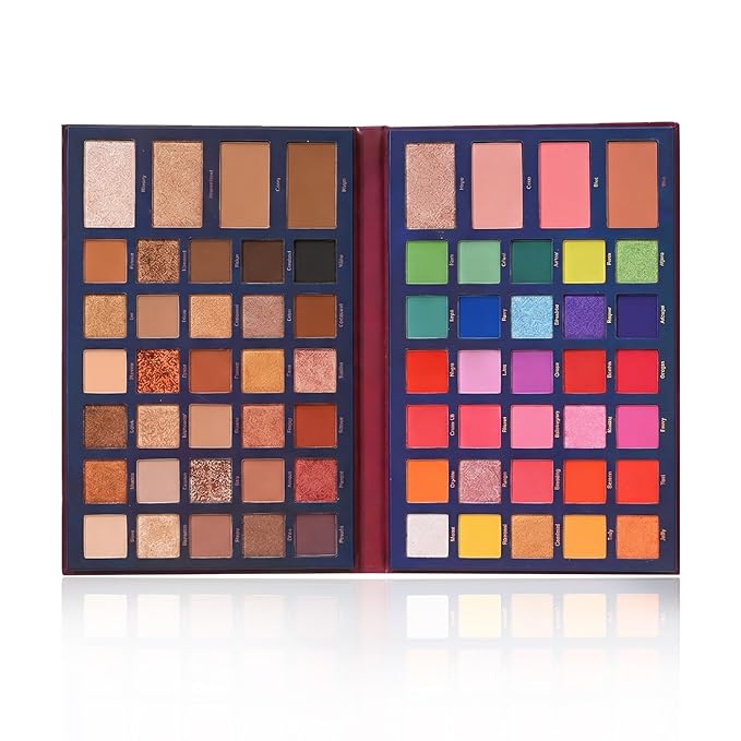 68 Colors Eyeshadow Palette,Matte Glitter Eyeshadow Makeup Palette with Eyeshadow Brush,Highly Pigmented Colorful Shimmer Eye Shadow Palette Makeup Kit for Women
