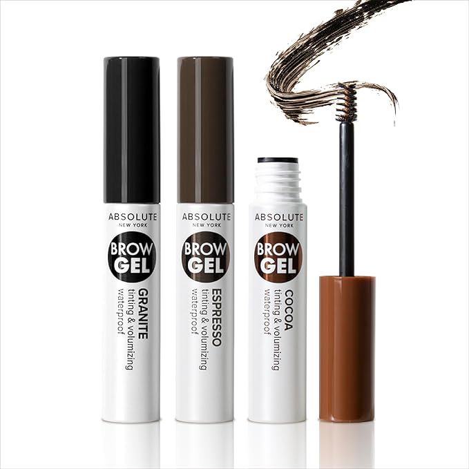 Absolute New York Waterproof Eyebrow Gel for Tinting and Volumizing Eyebrows (MEBG03 Cocoa)