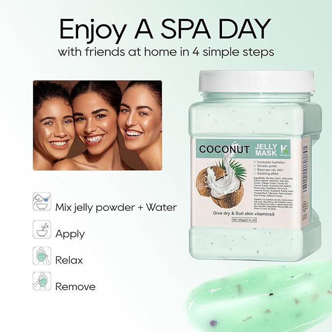 Coconut Jelly Masks For Facials Professional, Jelly Masks Powder For Facial Mask, Hydrojelly Jelly Gel Face Mask For Peel Off, Hydrating Mask for Face Skin Care Of Home Spa