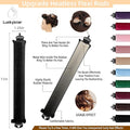 Overnight Heatless Hair Curler Blowout Rods Satin Flexi Rods for Heatless Overnight Jumbo Curls, No-Heat Styling Tools for All Hair Types, 3pcs Black