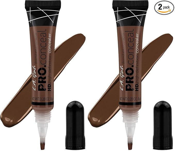 L.A. Girl HD Pro.Conceal, Mahogany GC989 (Pack of 2)