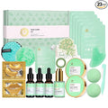 23 Pcs Mother's Day Gifts for Mom, Tea Tree Facial Skin Care Set, Bath and Body Gifts for Women & Men, Self-Care Relaxation Kit, Home Spa Gift Basket, Sheet Mask, Birthday, Christmas, Anniversary