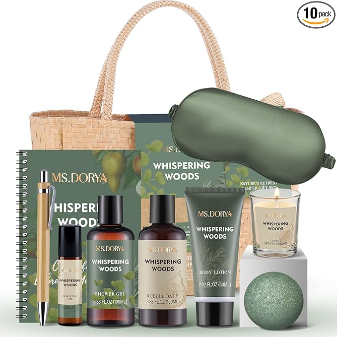 Birthday Gift Baskets for Her Spa Kit for Women 10 Pcs Birthday Gifts Set Home Skin Care Sets for Her Anniversary Mother's Day Gifts for Women Wife Girlfriend Grandma Sister
