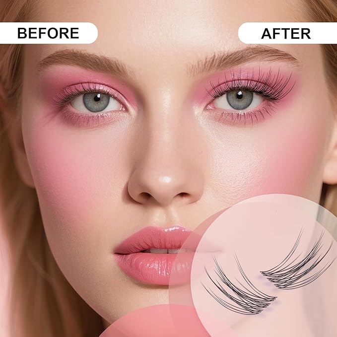 Flare Lashes With Invisible Band DiyNatural Eyelash Extension Kit Bond SealEyelash Glue and Lash Remover Beginner FriendlyIndividual Lashes Waterproof and Long lastingMakeup