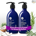 Luseta Blue Shampoo & Conditioner Set - Color Brightening for Brassy and Brunette Treated Hair, Revive Cool Tones, 2x 16.9oz