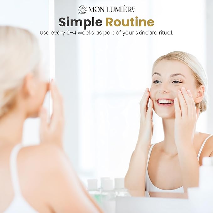 Mon Lumiere Micro Infusion System for Face – Gold Spring-Loaded Facial Stamp with PDRN & Peptides – At-Home Skincare Kit for Glow, Smoother-Looking Skin & Visible Radiance – 6 Single-Dose Serums