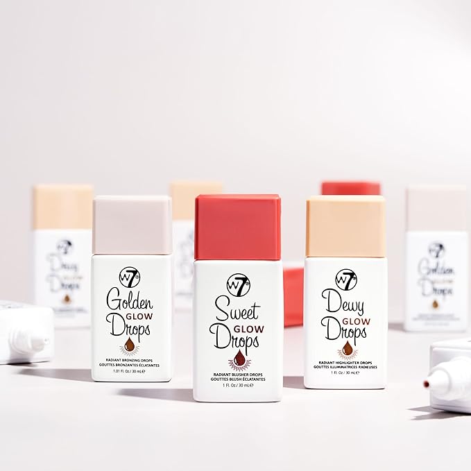 W7 Dewy Glow Drops - Liquid Highlighter Drops For Glowing Skin & A Radiant Finish