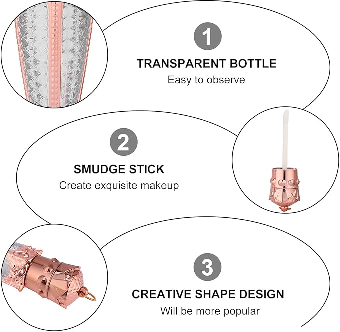 FRCOLOR Refillable Lip Gloss Tubes Set 10Pcs Radish Design Compact Empty Lip Balm Containers Leak-Proof Diy Portable Makeup Accessories