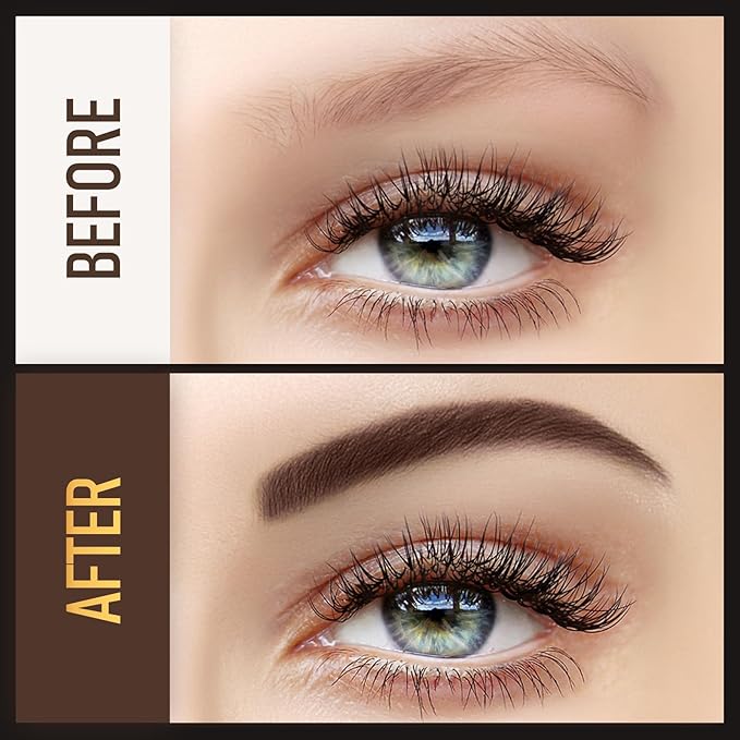 Eyebrow Pen, Soleira Waterproof Eyebrow Pencil with 4 Tip Microblading Eyebrow Pen and Dual-ended Eyebrow Brush, for Natural-Looking Brows, Long-Lasting, Chocolate Brown
