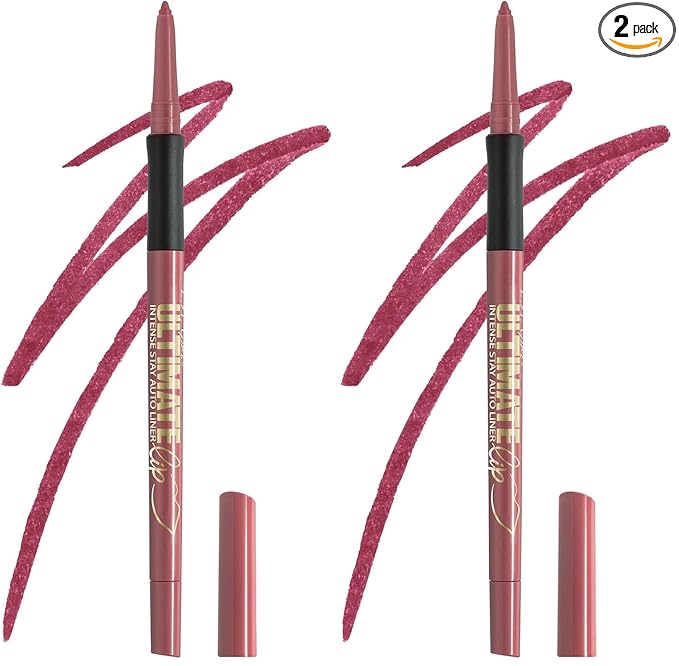 L.A. Girl Ultimate Intense Stay Auto Lipliner, Enduring Mauve GP394 (Pack of 2)