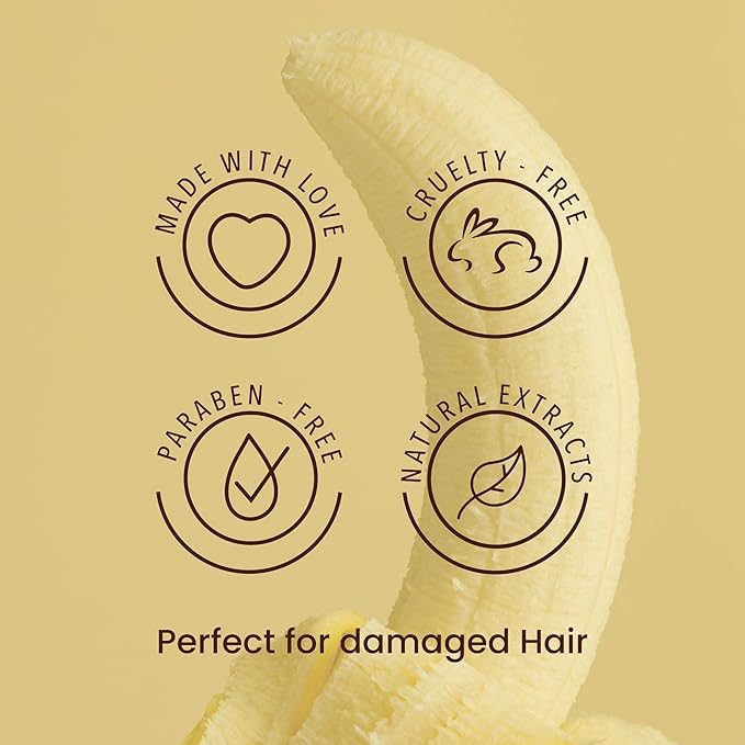 ANYELUZ Banana Shampoo - Nourishing Formula with Biotin and Keratin for Fragile and Damaged Hair