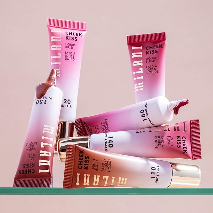 Milani Cheek Kiss Liquid Blush Makeup, Lightweight, Blendable & Buildable for Radiant Flushed Cheeks, Skin-Loving Formula - New Wine Glow
