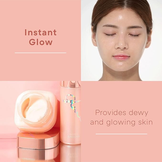 MISSHA Glow Skin Balm 1.69 fl oz/ 50ml 4-in-1 Primer, Moisturizing Cream, Morning Pack, Luminizing Cream for a Flawless Natural Glow, Glass Skin