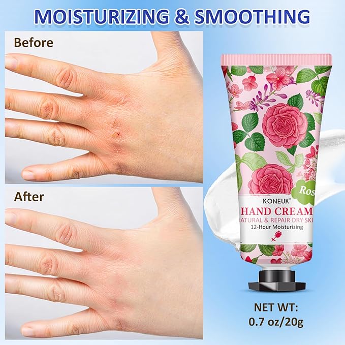 KONEUK 16 Pack Hand Cream Gifts Set, Bulk Hand Lotion Travel Size for Dry Cracked Hands, Hand Cream for Mothers Day Gifts, Teacher Appreciation Gifts, Nurses Week Gifts and Bridal Shower Gifts