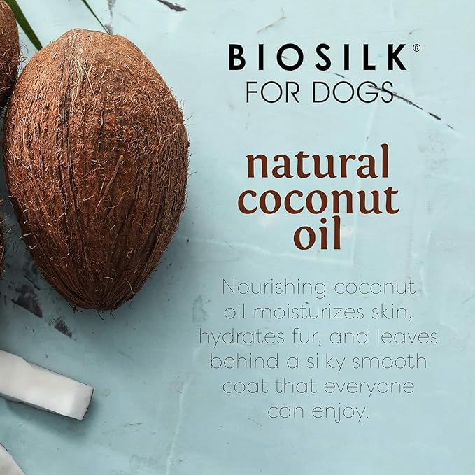 BioSilk for Dogs Silk Therapy Conditioner with Natural Coconut Oil, Moisturizing Dog Conditioner, Sulfate and Paraben Free, pH Balanced for Dogs, Made in USA, 12 Fl Oz - 2 Pack