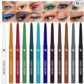 12 Colors Shimmer Eyeliner Pen Set, Waterproof, Long-Lasting, Glitter Eyeliner for Bold Eye Makeup, Metallic Glitter Finish, Eye Liner For Older Women, lapiz de ojos delineador de ojos contra el agua