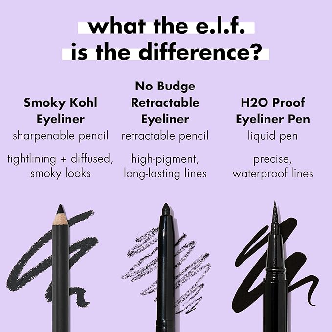 e.l.f. Smoky Kohl Eyeliner, Eye Pencil For Creating Long-Lasting, Bold, High-Pigmented Makeup Looks, Vegan & Cruelty-Free, Rose Emerald